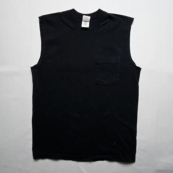 Vintage Station Three Lounge Sleeveless Shirt Ft Lupton CO L Black Cut off Tee - Picture 4 of 12